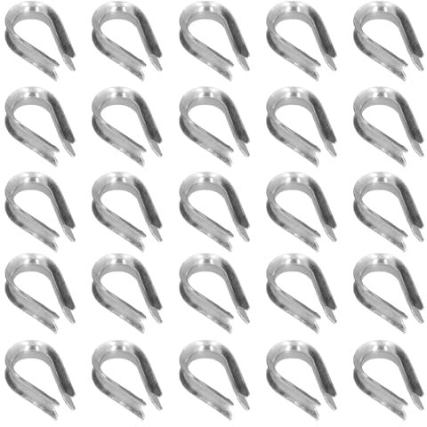 25 guardacables de alambre M4 de acero inoxidable, guardacabos para vela, herramientas de aparejo de acero inoxidable, para cables de alambre de 4 mm
