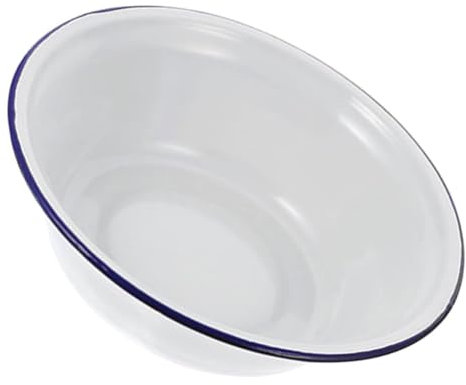 FUNNETOYU Enamel Pie Plate and Deep Baking Dish 22cm White Vintage Enamelware Oven-Safe Baking Tray for Roasting and Serving Traditional Pies