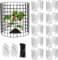 HANQ Protección contra animales, 42,8 x 33 cm, rejilla protectora para plantas, jaula con estacas y cintas, protección de plantas de alambre para proteger plantas y verduras de animales (10 unidades)