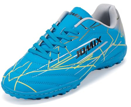 JOMIX Scarpe Calcetto Unisex Ragazzi Ragazze Donna – Sneakers Sportive con Multitacchetti TF – Campi Sintetici ed Erba Artificiale – Antiscivolo e Traspiranti WOS250656 (Blu, 39)