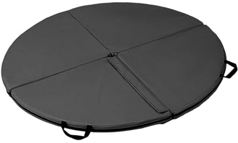 KiBcsLic Colchoneta Plegable para Pole Dance, Ligera, de Espuma EPE de 5 cm de Grosor, Redonda, Negra, versátil, Ideal para Entrenar en casa, en el Gimnasio o