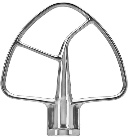 Frusta piatta in acciaio inossidabile, compatibile con KitchenAid Tilt-head e planetaria da 4,5-5 qt, accessorio for impastare la pasta
