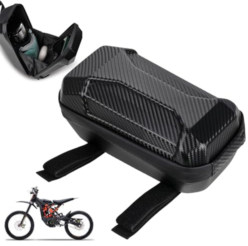 Runfarr Akku Rahmentasche für Elektrisches Dirtbike,Karbonfasermuster | Motorrad Werkzeugtasche Werkzeug und Handytasche Aufbewahrungstasche für Sur Ron Light Bee X160/X260