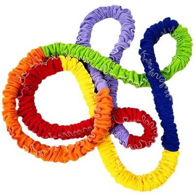 Nevalerra Elastic Rope – Four Direction Stretch Design, Outdoor Kids Team Exercise Band, Cooperative Elastic Training Tool | Large Motor Skill Development for Group Games School Sports Activities