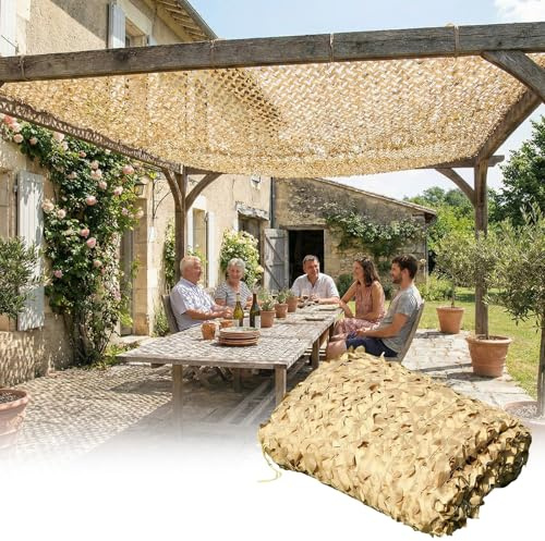 Malla de Camuflaje Militar, Red De Camuflaje Protector Solar Exteriores Toldo, 2m 3.0m 4.0m 5m 8m 10m 12m 15m 20m, Red de Sombra A La Terraza, para Cámping Caza Decoración
