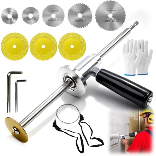 UieoKakeh Cortatubos para Interiores de PVC, Cortatubos de Escape con 5 Cuchillas de Acero y 3 Cuchillas Soldadas (de 22 mm A 50 Mm) para Tubos de PVC/ABS/Escape
