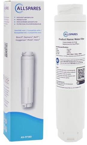 Lämplig för Bosch/Siemens kylskåp vattenfilter från AllSpares UltraClarity/644845-1 vattenfilterpatron