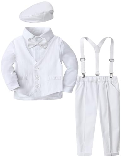 Baptism Outfits for Baby Boys Toddler Christening Formal Suits White 2T
