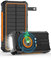 Solar Power Bank with Crank & Cable Integrated, Wireless Power Bank, Solar Cell, External Battery, 15 W Fast Charging, 6 Outputs, 4 Inputs, LED Flashlight, Outdoor Waterproof Solar Panel