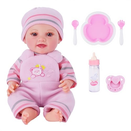 BABESIDE Bambola 30 cm - Bambole Neonato Realistico con Vestiti e 5 Accessori Alimentazione - bambolotto bambina per bambine dai 3+ Anni in su