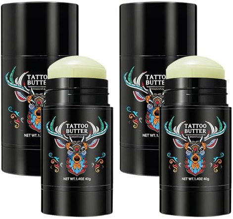 80g Tattoo Aftercare, Tattoo Care Butter Cream Stick, Old & New Tattoo Moisturiser Balm for Color Enhance Daily Maintenance