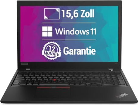 Lenovo ThinkPad L590 15,6 Zoll Full HD Laptop Intel Core i5-8265U@ bis zu 3,9 GHz 16 GB 512 GB SSD mit Windows 11 Pro & GRATIS Antiviren-Software inkl. 12 Monate Garantie (Generalüberholt)