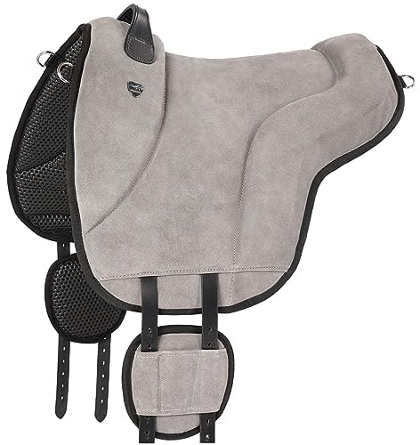 Equinate Reitpad California Wildleder Bareback Pad Reitkissen Pferd Dunkelgrau