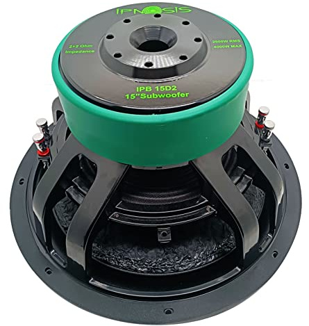 IPNOSIS IPB 15D2 Subwoofer 38cm (15) 2000/4000 Watt Impedans: 2+2Ohm 86dB