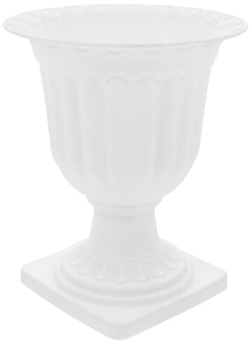 DEARMAMY Roman Style Plastic Planter Pot 6.69X5.51X5.51In Decorative Flower Pot for Succulents Indoor Outdoor Garden Porch Party Use