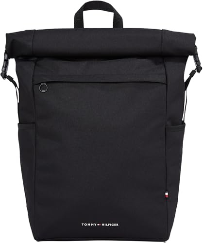 Tommy Hilfiger Uomo Zaino Element Rolltop, Nero (Black), Taglia Unica