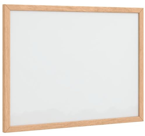 vidaXL Tableau blanc magnétique avec cadre bois de pin massif 40x30 cm, tableau magnétique effaçable à sec, tableau magnétique, tableau d'écriture mural