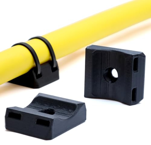 Fascette per cavi a vite, ad alta resistenza, resistente ai raggi UV, per un rapido montaggio su piastre, pareti o profilo in alluminio, adatto per diversi cavi, tubi, cavi (D35 R 35 mm x 44 mm, 16