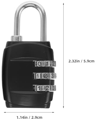 DECORNIJIA 5 pezzi Lucchetti senza Chiave Combinazione Cifre Lucchetto Antifurto per Palestra Armadietto Recinzione e Valigie Resistente alle Intemperie Nero per Scuola e Sport