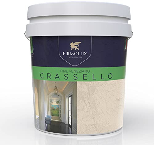 FirmoLux Grassello Authentic Venetian Plaster | Shiny Polished Plaster | Made in Italy from Lime & Marble | Light Colors (7) | Color: SW6106 Kilim Beige