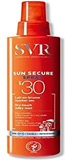 SVR - Sun Secure Spray SPF30 - Lait-en-brume hydratant – Haute protection UVA, UVB, lumière visible & infrarouge – Peaux sensibles – Niacinamide, Vitamine E – 200 ml