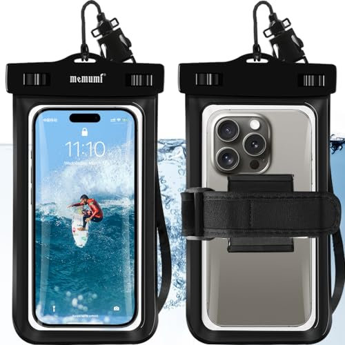 𝟐𝟎𝟐5 𝗨𝗽𝗴𝗿𝗮𝗱𝗲𝗱 Handytasche Wasserdicht IPX8, wasserdichte Handyhülle mit Armbänder, Staubdicht Schützhülle für iPhone 16 Pro/iPhone 15 Pro/14/13 Mini/Galaxy S25/S24/Xiaomi 14 bis 7 Zoll…