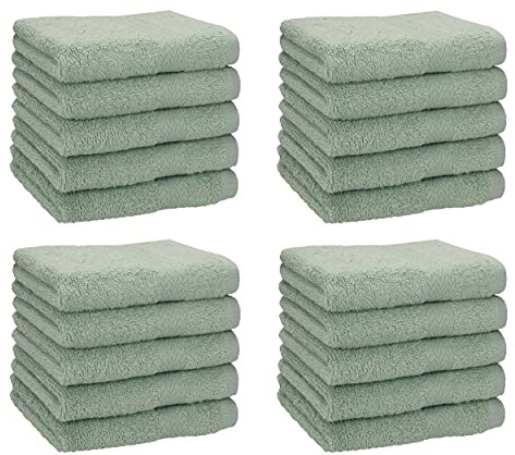 Betz 20 Stück Premium Seifetücher- Seiftuch - Handtücher-Set - Händehandtücher - 30 x 30cm Farbe heugrün