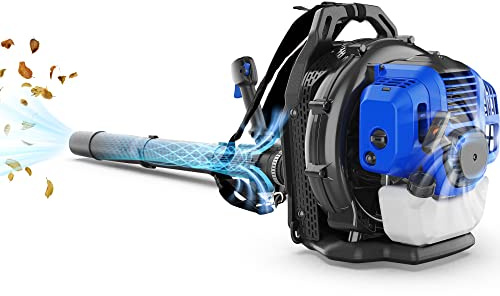 WILD BADGER POWER Leaf Blower Backpack, 53cc Gas Powered Strong Air Flow 559CFM 174MPH, Light Weight 19.6lbs, Ideal for Leaf, Sand, Gravel, Snow, Yard and Driveway