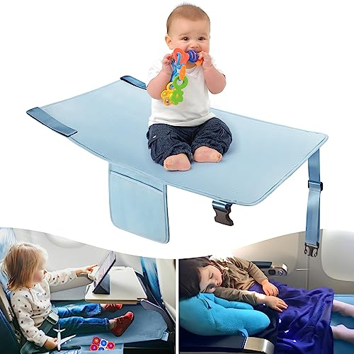 COZYBONDER Toddler Airplane Bed, Kids Airplane Seat Extender Travel Bed, Kids Airplane Travel Essentials, Airplane Must Have for Toddlers, Portable Plane Foot Rest for Flights