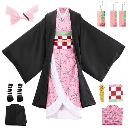 YYDSXK Anime kimono cosplay, japansk kostym-set, kimono cape ensemble, gåva för vuxna, japansk kostym för karneval halloween jul