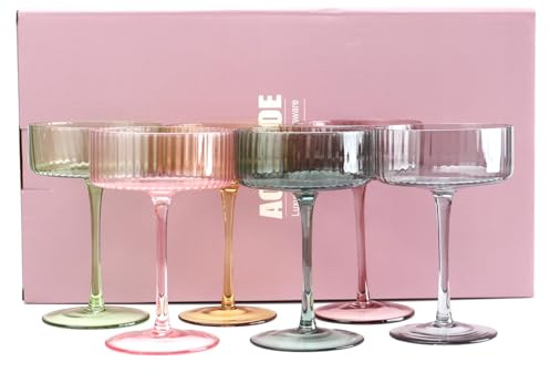 AOROTOE Coupégläser Champange-Gläser Coupé-Set 6