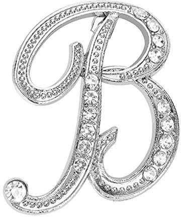 BTAKANPP Baksida för set med diamantbrosch 26 engelsk bokstav brosch låsspännen för, b, One Size