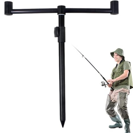 Soporte para caña de Pescar con Pinchos de, Soporte de Alarma de mordedura de, Soporte para caña de Pescar de Banco, Barra de Alarma de mordida de para Pescadores Principiantes y