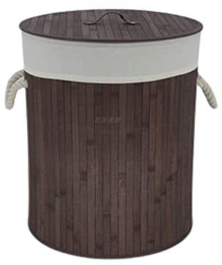 MEIZHITU Poubelle Fourniture Bureau Grand Bac De Rangement Pliable En Bambou Tissé Pour Chambre À Coucher, Salon, Rond Ou Carré Rangement pour Espace de Travail(B)