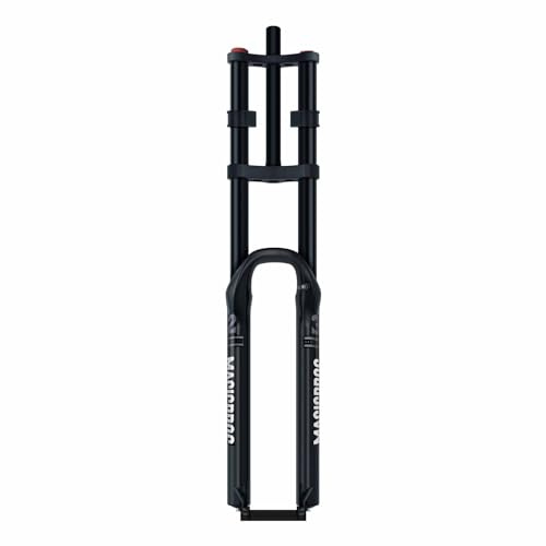 BSFHQS Luftgabel 26 27.5 29 Zoll Mountainbike Federgabel 1-1/8 Gerade Doppelschulter Downhill Gabel Federweg 180mm 9 * 100mm QR Manuelle Scheibenbremse Vorderradgabel(Black,29in)