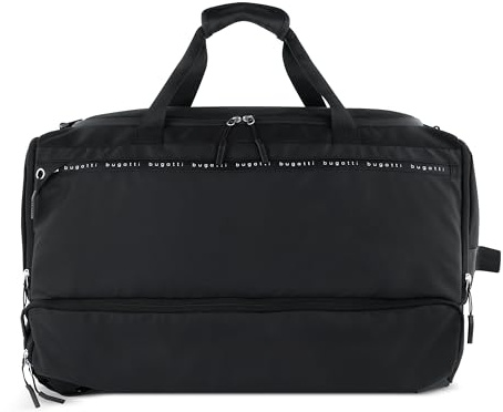 bugatti Blanc Delight 2in1 Reisetasche & Rucksack aus Polyester, Weekender und Daypack, schwarz
