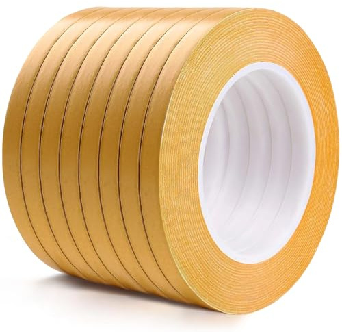 Zyilan 256 Yards Thin Double Sided Tape for Craft,Card Making,Gift,Scrapbooking and Office School Stationery Supplies,Paper Backing(Width: 1/4 inch)