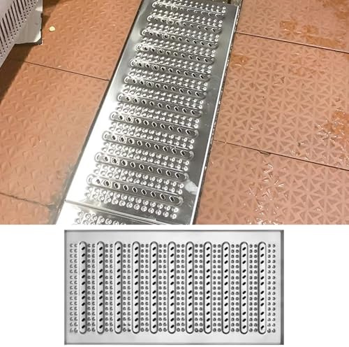 Cubiertas de drenaje antideslizantes resistentes, rejillas gruesas para canales de agua de cocina y gestión del agua de lluvia, rejillas de parrilla para calzadas, parques infantiles y exteriores