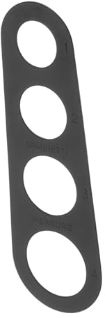 Hoement Righello per Spaghetti in Acciaio Inox 4 Fori Strumento di Misurazione Pasta Secca Dosatore Porzioni Accessorio Cucina per Controllo Quantità e Riduzione Sprechi