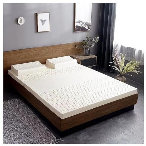Colchón cálido, Látex Alta elasticidad, Estructura de poros en forma de panal, Suave y cómodo Colchón ortopédico con 7 zonas de soporte,5cm,90x190cm