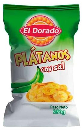 Chips de plátano macho con sal 250 g (pack de 2 unidades) Snack crujiente salado estilo latino Aperitivo para picoteo dips y guarniciones Origen Colombia
