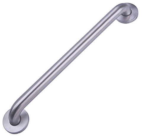 Amazon Basics Bathroom Handicap Safety Grab Bar, 24-inch Length, 1.25 Inch Diameter, Shower, 500LBs Capacity, ADA Compliant, Stainless Steel