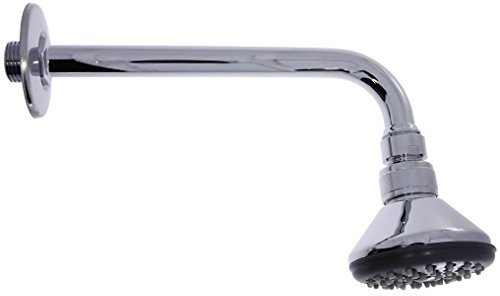 Daloual - Duschkopf Set Wandarm mit Brausekopf mit Antikalkdüsen aus Messing verchromt. Kopfbrause, Wandbrause für privaten oder gewerblichen Bereich geeignet