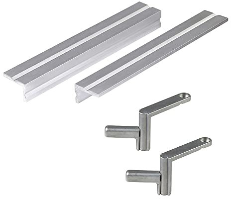 wolfcraft I Projekt-Set „Spannen und Schonen“ I DIY Zubehör zum Spannen auf allen Spanntischen mit 20 mm Bohrungen I bestehend aus vier Spannbacken, zwei Schnellspannern & zwei Schutzbacken