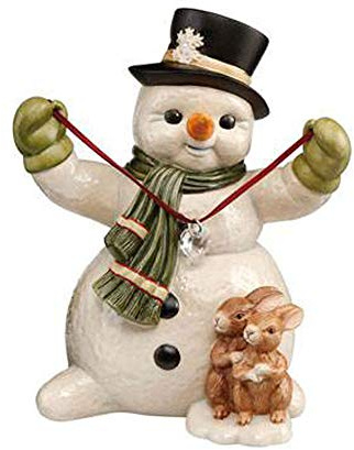 Goebel XM S Herzliche Wintergrüße Weihnachten Schneemänner Bunt Steingut 66703301