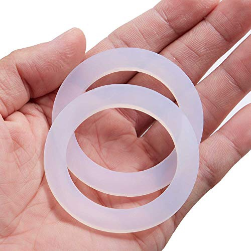 LitOrange 8 PCS Repuestos de Anillos de Junta de Sellado de Silicona de Grado Alimentario (Mejor que el Caucho) para Cafeteras de Aluminio de Estufa 2 Tazas