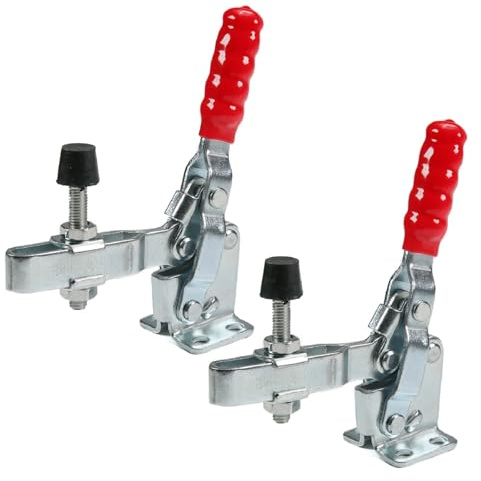 Utoolmart Hand Tool Vertical Toggle Clamp GH-12130 Quick Release Clamp 227kg Holding Capacity Adjustable Toggle Clamp 2 Pcs