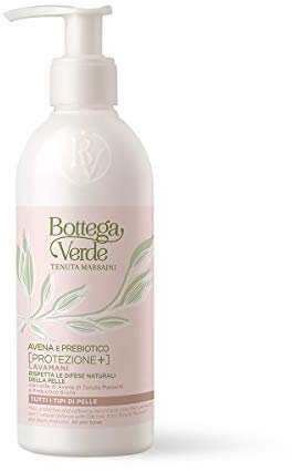 Bottega Verde - Avena e Prebiotico [Protezione+], Lavamani, 250 ml, con latte di Avena di Tenuta Massaini e Prebiotico Biolin, Delicato, Protettivo, Dddolcente, per Tutti i Tipi di Pelle