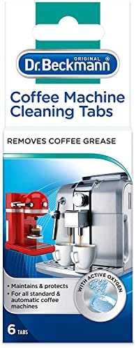 Dr. Beckmann Coffee Machine Cleaning Tabs | Removes coffee grease & oil | 6 tabs