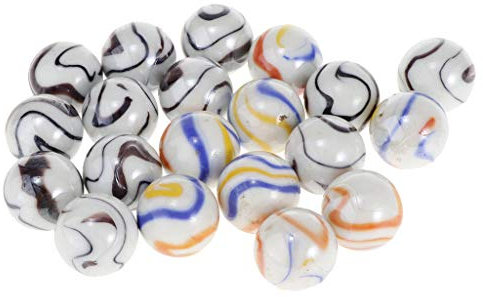 Sharplace 20x Kleine 25mm Glasmurmeln Bulk für Marmorspiele Kinder DIY Craft decorationation